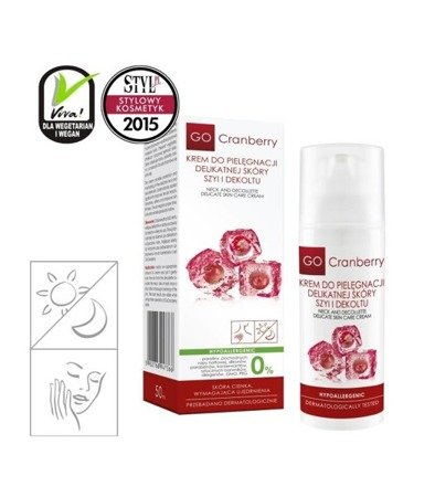 Nova Kosmetyki Gentle Skin and Neckline Care Cream GoCranberry 50ml