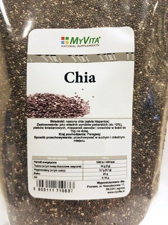 Chia Nasiona Suplement Diety Myvita 150 g