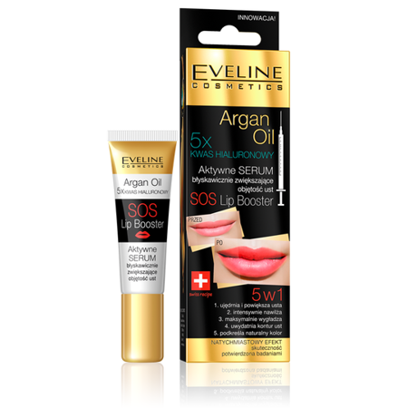 Eveline Aktywne serum powiększające objętość ust 5w1 12 ml