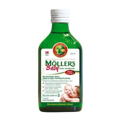 Mollers Baby Norwegian Codliver Oil Children Infatns Natural Aroma 250