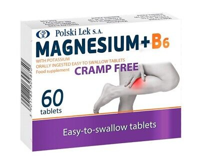 POLSKI LEK MAGNESIUM+B6 CRAMP FREE 60 TABLETS SUPPLEMENTS \ LEGS