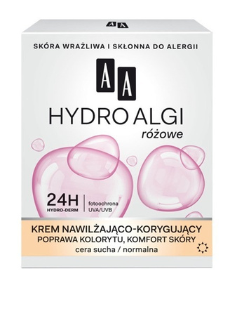 AA Hydro Pink Algae Moisturizing - Corrective Cream for Normal, Dry Skin 50ml