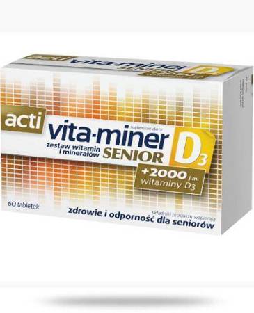 Aflofarm Vita-Miner SENIOR +witamina D 2000jm 60tabl.
