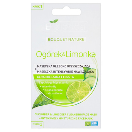 Bielenda Cucumber&Lime Cleansing Moisturising Face Mask 2x5ml