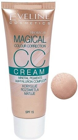 Eveline Multifunctional Foundation Magical CC Cream Medium Beige Corrects, Illuminates, Matts 30ml