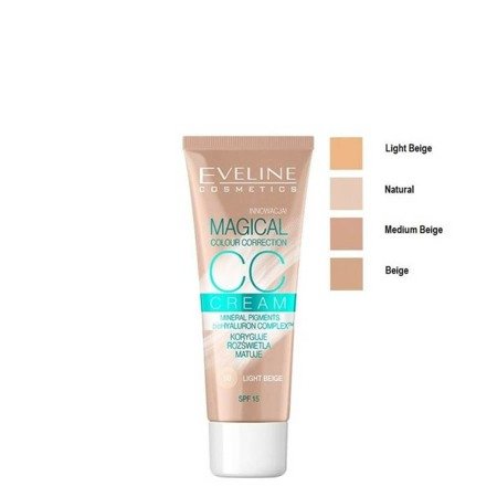 Eveline Multifunctional Foundation Magical CC Cream Natural Corrects, Illuminates, Matts 30ml