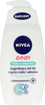 Nivea Baby Pure Sensitive Soothing Gel for Body and Hair Cleansing 500ml
