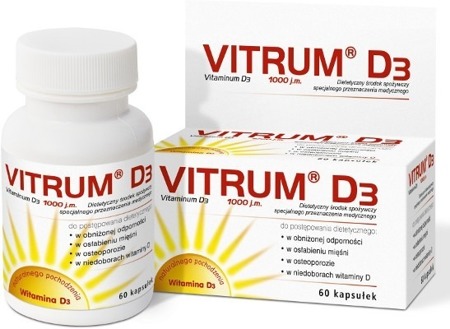 VITRUM D3 120 kaps deficiencies of vitamin D, lowered resistance, osteoporosis