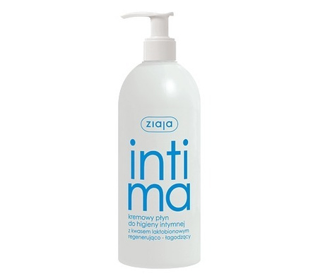 Ziaja INTIMA Kremowy płyn do higieny intymnej z kwasem laktobionowym regenerująco-łagodzący 50 ml
