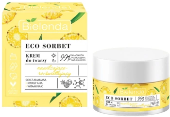 Bielenda ECO Sorbet Nawilżająco-Rozświetlający Krem do twarzy Ananas 50 ml