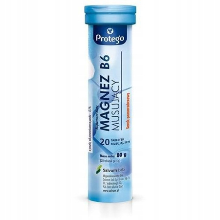 Protego Magnez B6 Musujący smak pomarańczowy 20 tabletek musujących