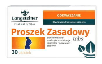 Langsteiner Proszek Zasadowy ODKWASZANIE dla równowagi kwasowo-zasadowej 30 tabletek