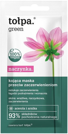 Tołpa Green Naczynka Kojąca maska przeciw zaczerwienieniom 8 ml