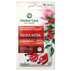 Farmona Herbal Care Odmładzająca maseczka do twarzy DZIKA RÓŻA do skóry dojrzałej 2x5 ml