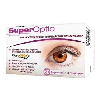 Polpharma SuperOptic DHA przyczynia się do prawidłowego widzenia 60kapsułek 