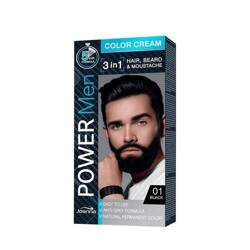 Joanna Power Men Color Cream Hair dye 3in1 01 Black 100g