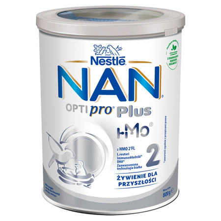 Nestle NAN Optipro Plus 2 HMO mleko następne dla niemowląt powyżej 6 miesiąca 800g