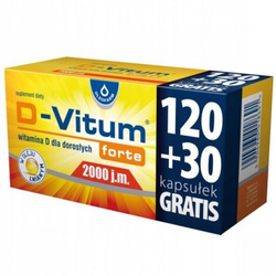 Oleofarm D-Vitum Forte 2000 j.m witamina D dla dorosłych 150 kapsułek