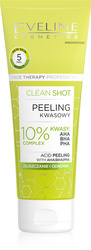 Eveline Clean Shot Peeling kwasowy 10% Kompleks kwasów AHA, BHA, PHA 75 ml