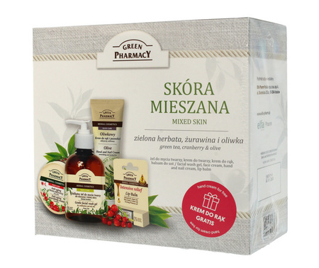 Green Pharmacy Gift Set Gel 270ml, Cream 150ml, Lip Balm 3.6g, Hand Cream 100ml