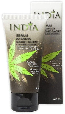 India Serum for Very Dry Facial and Hand Skin With Hemp Oil 50ml