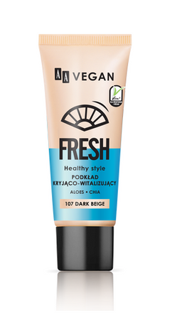 AA Vegan Fresh Podkład do Twarzy Kryjąco-witalizujący Nr 107 Dark Beige 30ml