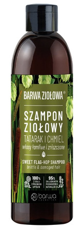 BARWA Szampon ziołowy Tatarak i Chmiel do włosów łamliwych i zniszczonych 250 ml