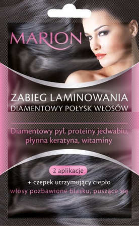 Marion Zabieg Laminowania Włosów Diamentowy Połysk Włosów 2 Aplikacje