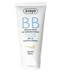 Ziaja BB Aktywny Krem Na Niedoskonałości Skóry Tłustej I Mieszanej/ Jasny 50ml