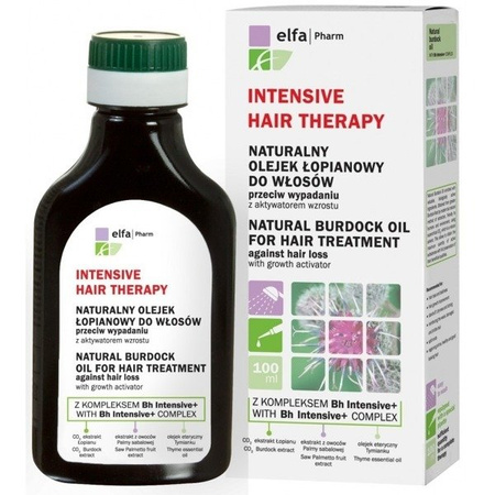 Elfa Pharm Naturalny Olejek Łopianowy Przeciw Wypadaniu Włosów z Aktywatorem Wzrostu 100 ml