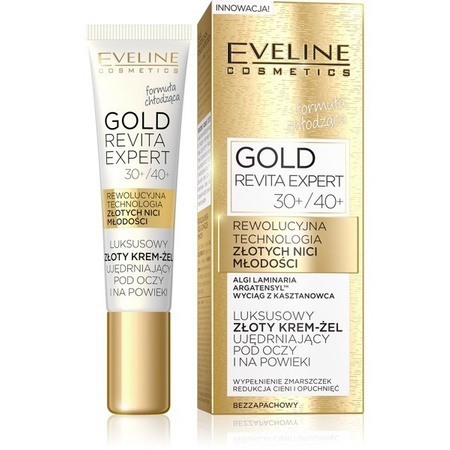 Eveline Gold Lift Expert Luxurious Gold Firming Cream Gel Eyes Eyelids 30+ 15ml