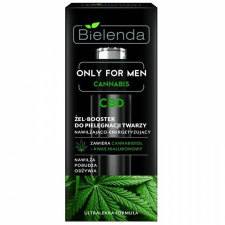 Bielenda Only For Men CANNABIS  Żel Booster Do Pielęgnacji Twarzy Nawilżająco – Energetyzujący 30ml