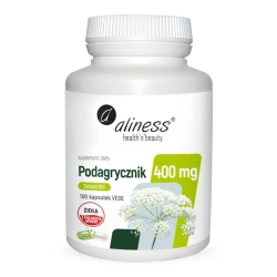 Aliness PODAGRYCZNIK 400mg poprawia funkcjonowanie wątroby, nerek i przewodu pokarmowego, 100 kapsułek Vege