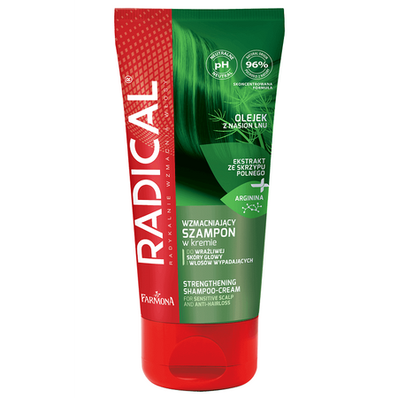 Farmona RADICAL Wzmacniający szampon w kremie do wrażliwej skóry głowy i włosów wypadających 200 ml