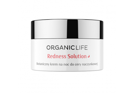 Organic Life Redness Solution Botaniczny Krem Do Cery Naczynkowej Na Noc 100% Vegan 50g
