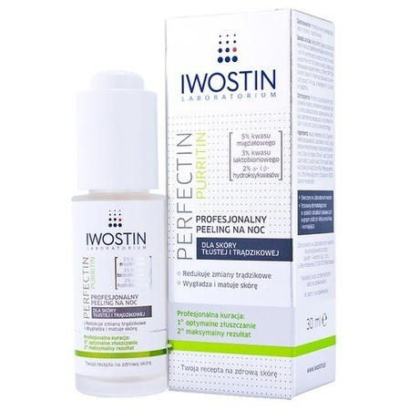 Iwostin Perfectin Purritin Profesjonalny Peeling Na Noc Skóra Trądzikowa 30 ml