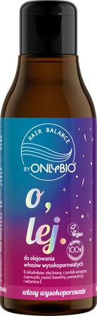 OnlyBio Hair In Balance Wegański Olej do Olejowania Włosów Wysokoporowatych 150ml