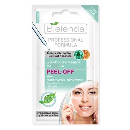 Bielenda Professional Deeply Cleaning Formula Peel-off Mask 2x5g