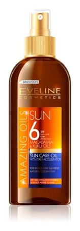Eveline Amazing Oils SUN BRONZE Sun Care Oil With Tan Accelerator SPF6 150ml