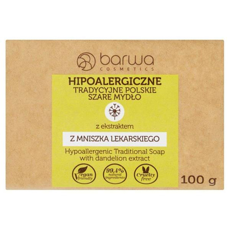 Barwa Traditional Polish Gray Soap With Dandelion Extract 100g