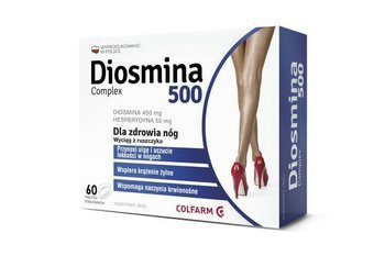 Colfarm Diosmina Complex 500 dla zdrowia nóg 60 tabletek