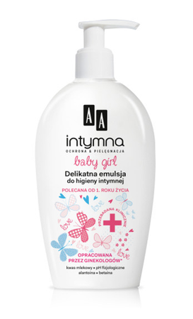 AA INTYMNA BABY GIRL KREMOWA EMULSJA DO HIGIENY INTYMNEJ 1+ 300 ML