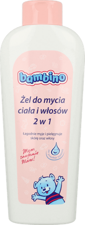 Bambino Żel Do Kąpieli 2w1 Łagodnie Myje i Pielęgnuje Skórę i Włosy 400 ml