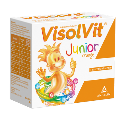 Visolvit Junior Orange Zestaw Witamin i Minerałów Dla Dzieci 10 Saszetek