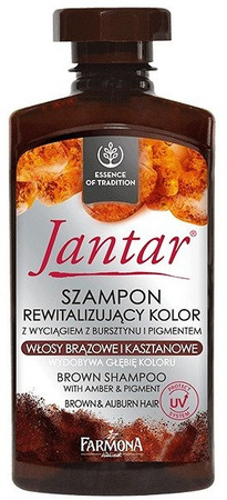 Farmona JANTAR Szampon rewitalizujący kolor z wyciągiem z bursztynu Włosy Brązowe i Kasztanowe 330 ml