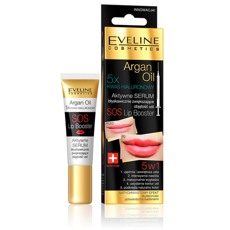 Eveline Aktywne serum powiększające objętość ust 5w1 12 ml