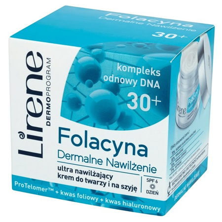 Lirene Folacin 30+ Moisturizing Day Face and Neck Cream 50ML Folacyna Krem