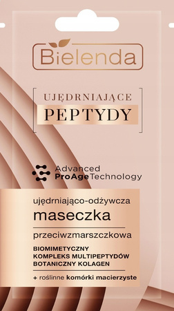 Bielenda Ujędrniające Peptydy Ujędrniająco-Odżywcza Maseczka Przeciwzmarszczkowa 8g