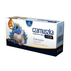 Oleofarm Czarnuszka CCD + czosnek + witamina D3  2000 j.m 60 kapsułek