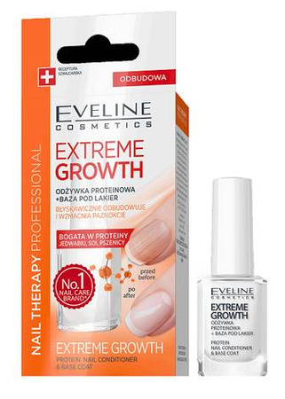 EVELINE Extreme Growth Protein Conditioner + Base Top 12m